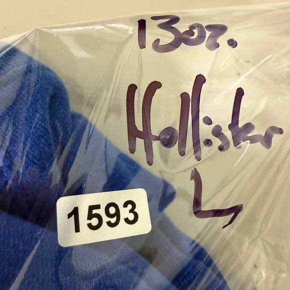 Hollister Surf Errday Crewneck Sweatshirt Men's L Blue Neon Graphic Pullover - Picture 6 of 6